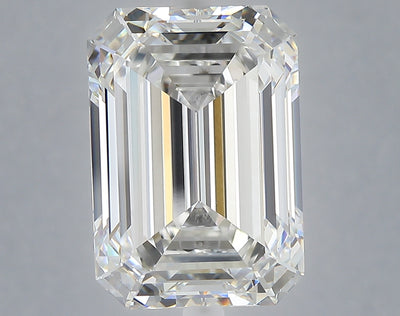 8.29 carat emerald lab grown diamond F color VVS2 clarity