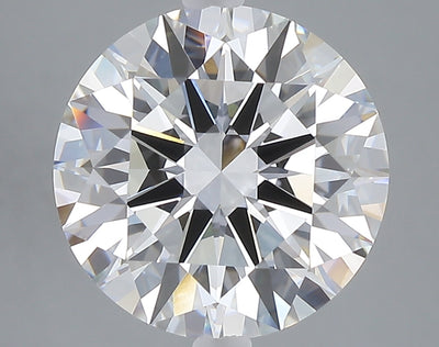 5.04 carat round lab grown diamond F color VVS2 clarity