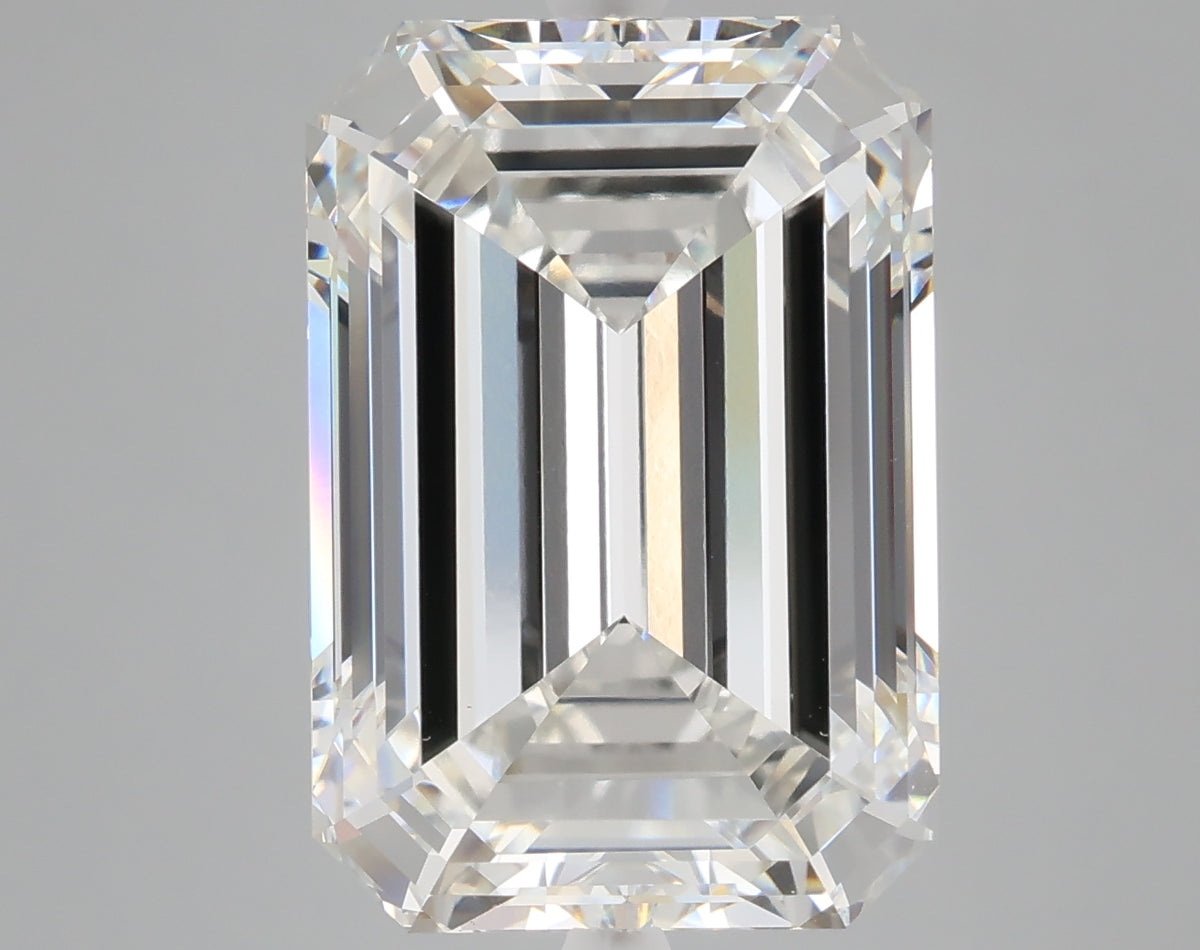 10.04 carat emerald lab grown diamond F color VVS2 clarity
