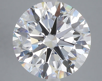 5.06 carat round lab grown diamond F color VVS2 clarity