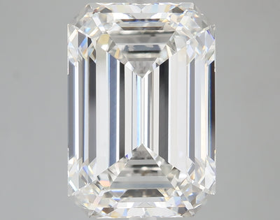7.10 carat emerald lab grown diamond F color VVS2 clarity