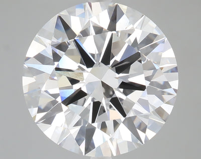 7.06 carat round lab grown diamond F color VVS2 clarity