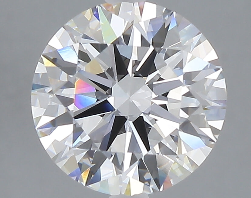 3.05 carat round lab grown diamond E color VVS2 clarity