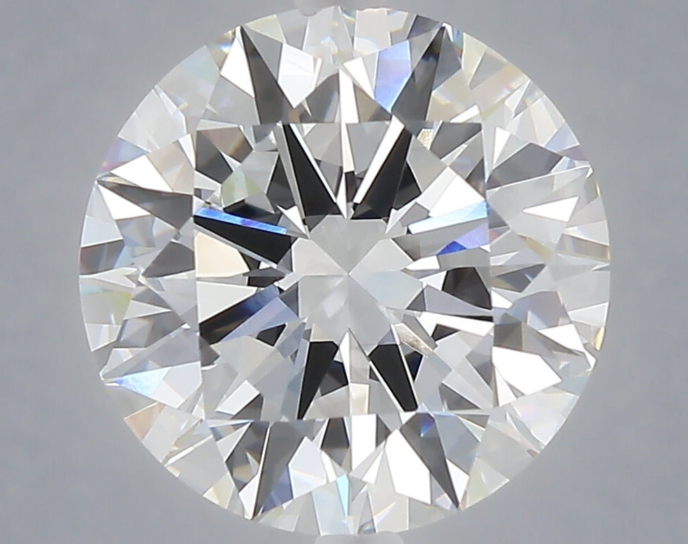 5.05 carat round lab grown diamond F color VVS2 clarity