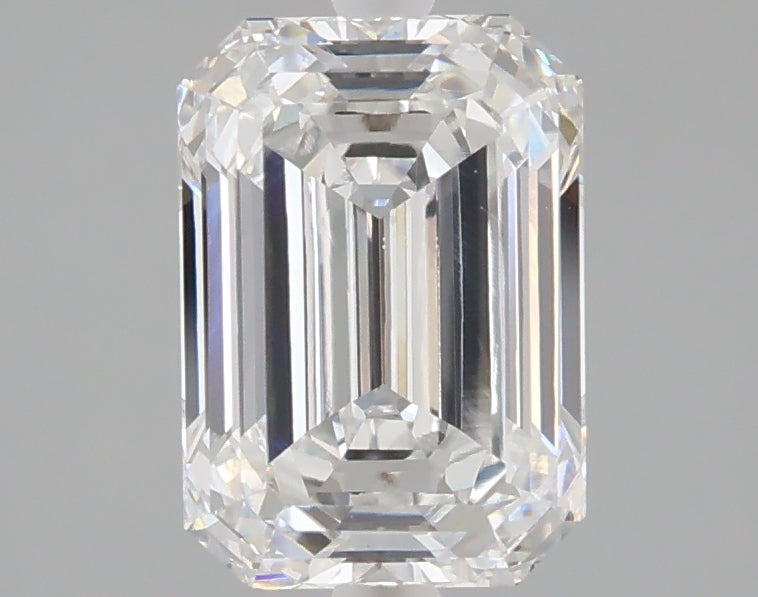 2.07 carat emerald lab grown diamond E color VS1 clarity