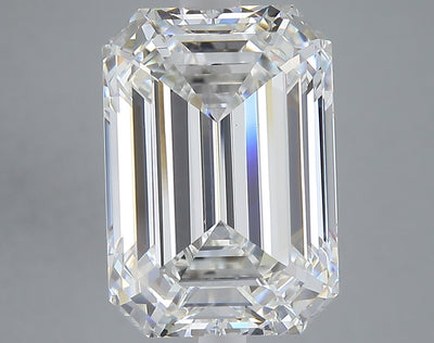 8.06 carat emerald lab grown diamond F color VVS2 clarity