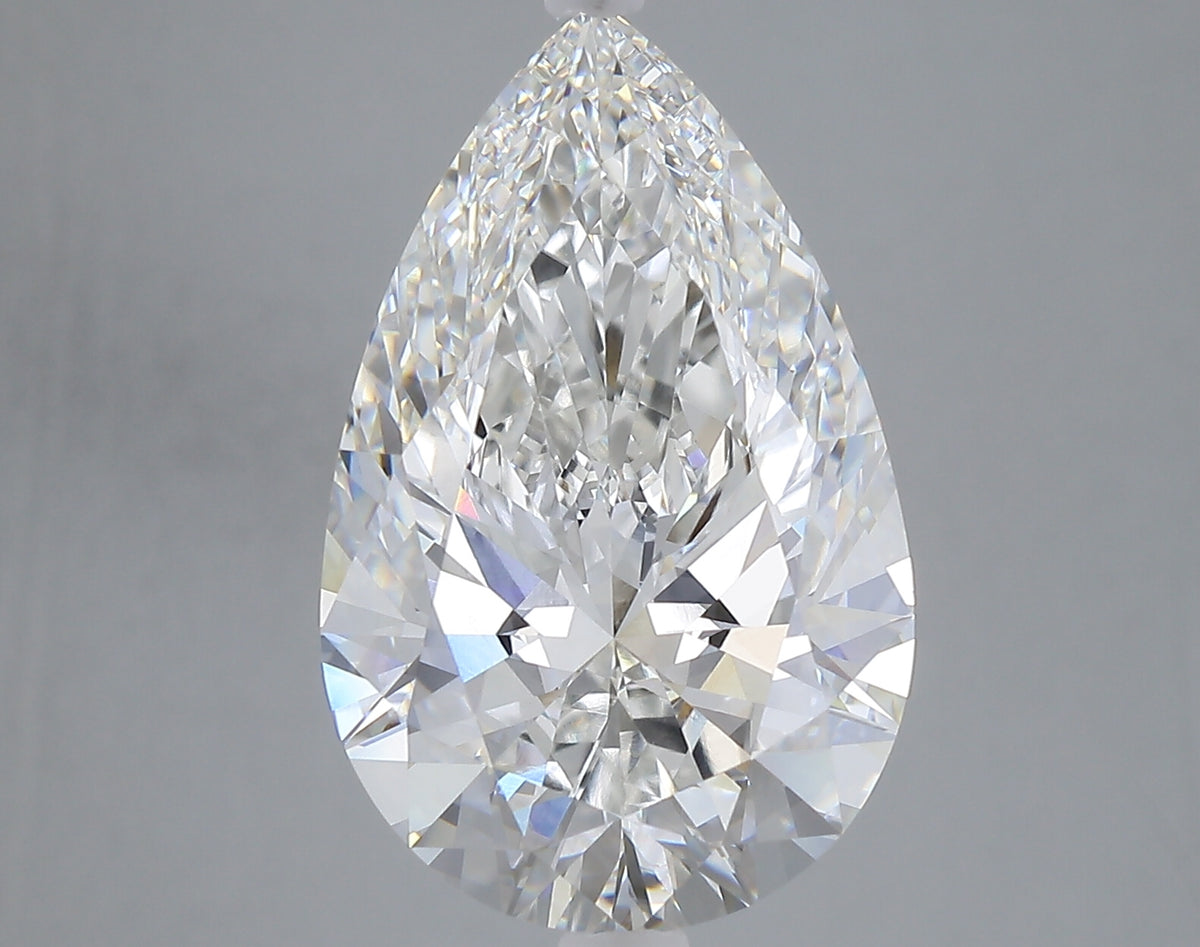 8.08 carat pear lab grown diamond F color VS1 clarity