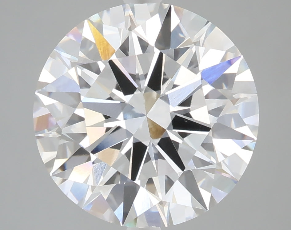 5.02 carat round lab grown diamond F color VVS2 clarity