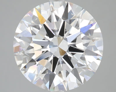 5.02 carat round lab grown diamond F color VVS2 clarity