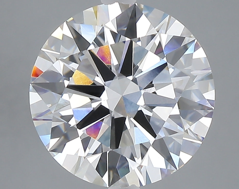 5.00 carat round lab grown diamond F color VVS2 clarity
