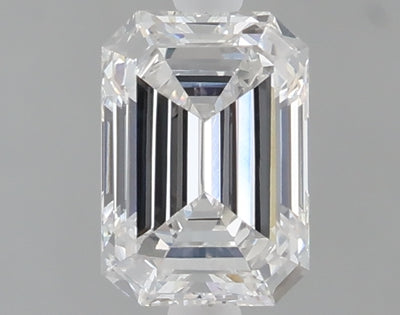 1.04 carat emerald lab grown diamond E color VVS1 clarity