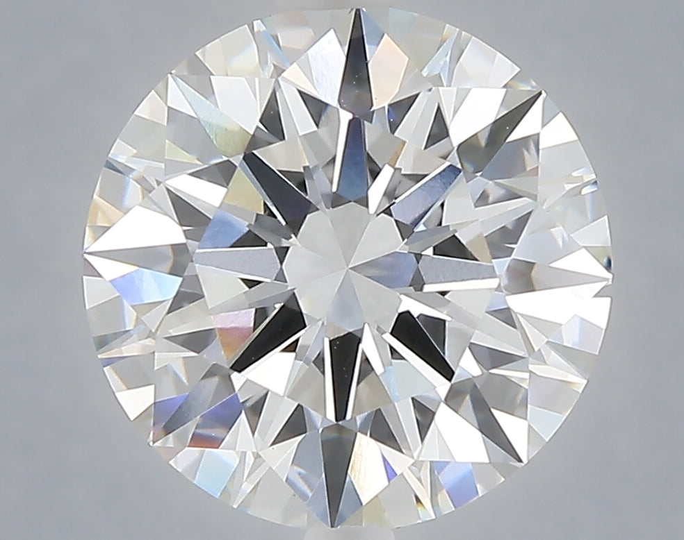 5.06 carat round lab grown diamond F color VVS2 clarity