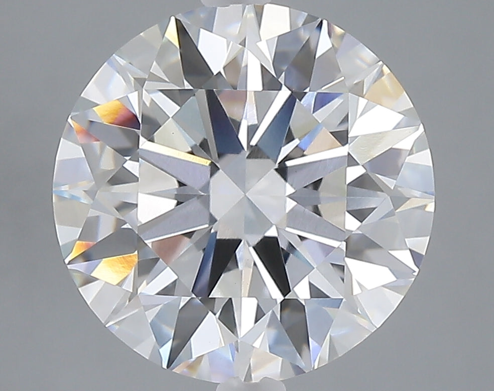 5.05 carat round lab grown diamond F color VVS2 clarity