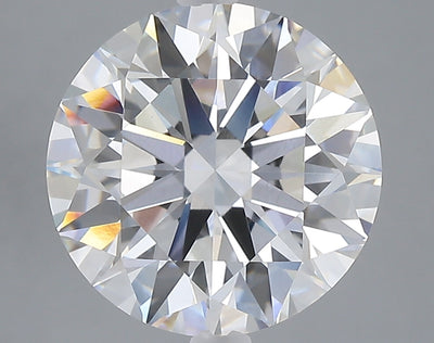 5.05 carat round lab grown diamond F color VVS2 clarity