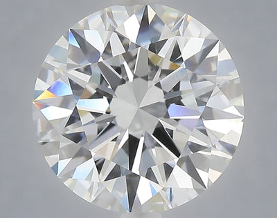 5.01 carat round lab grown diamond F color VVS2 clarity