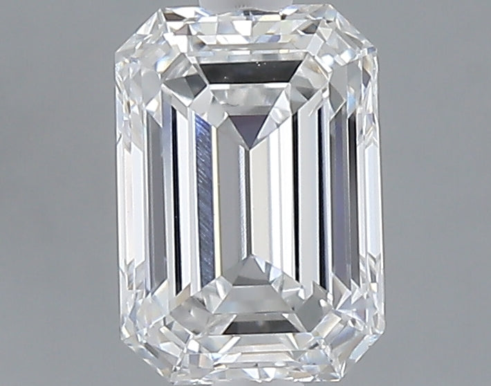 1.53 carat emerald lab grown diamond E color VVS2 clarity