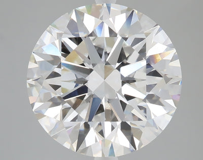 5.28 carat round lab grown diamond F color VVS2 clarity
