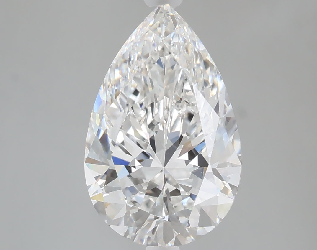 3.06 carat pear lab grown diamond E color VS1 clarity