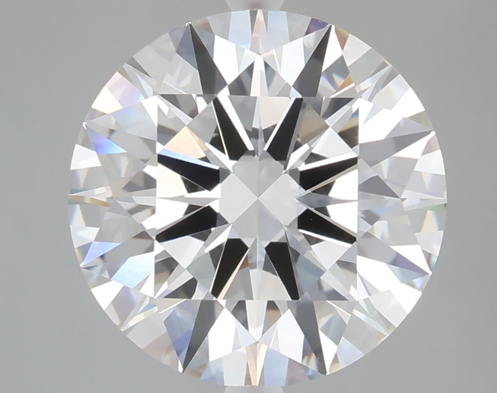 5.07 carat round lab grown diamond F color VVS2 clarity