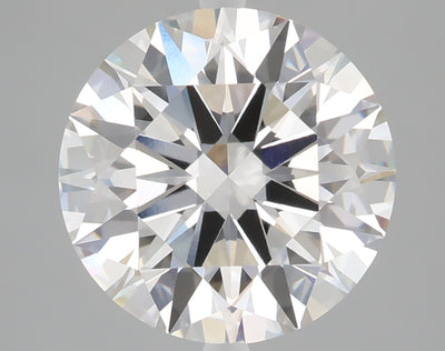 5.08 carat round lab grown diamond F color VVS2 clarity