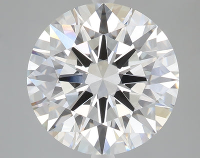 5.04 carat round lab grown diamond F color VVS2 clarity