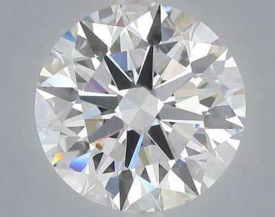 5.22 carat round lab grown diamond E color VVS2 clarity
