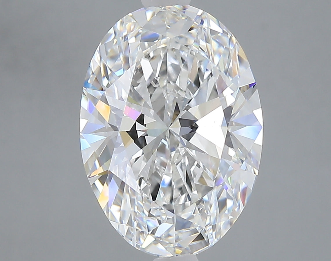4.08 carat oval lab grown diamond E color VS1 clarity