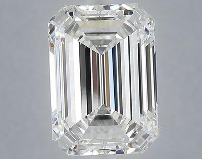5.10 carat emerald lab grown diamond F color VVS2 clarity