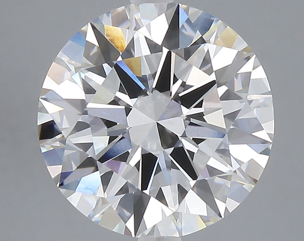 5.06 carat round lab grown diamond F color VVS2 clarity