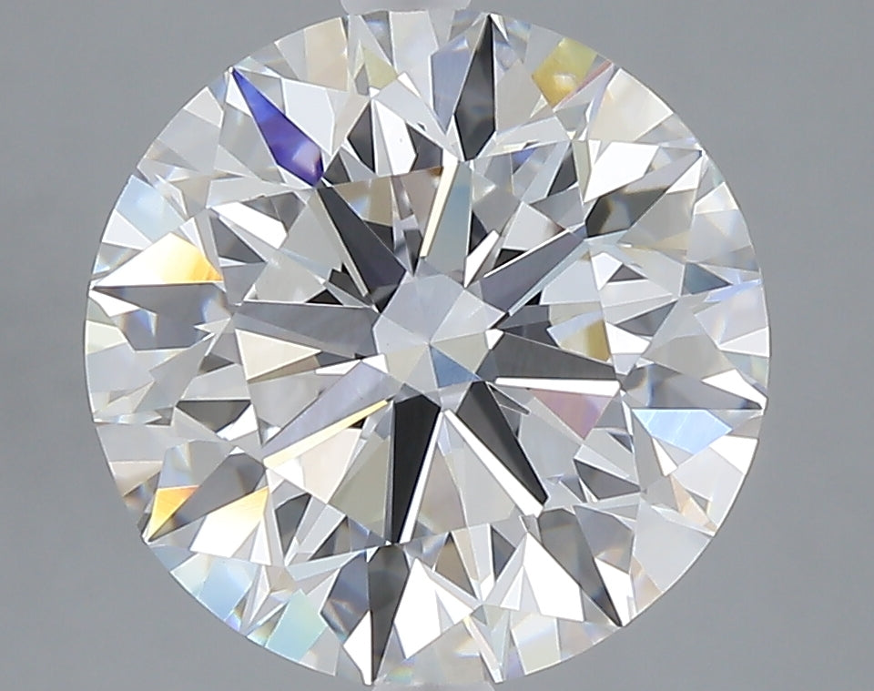 5.03 carat round lab grown diamond F color VVS2 clarity