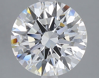 3.10 carat round lab grown diamond E color VS1 clarity