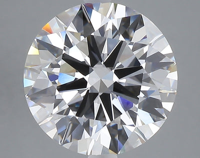 5.06 carat round lab grown diamond F color VVS2 clarity
