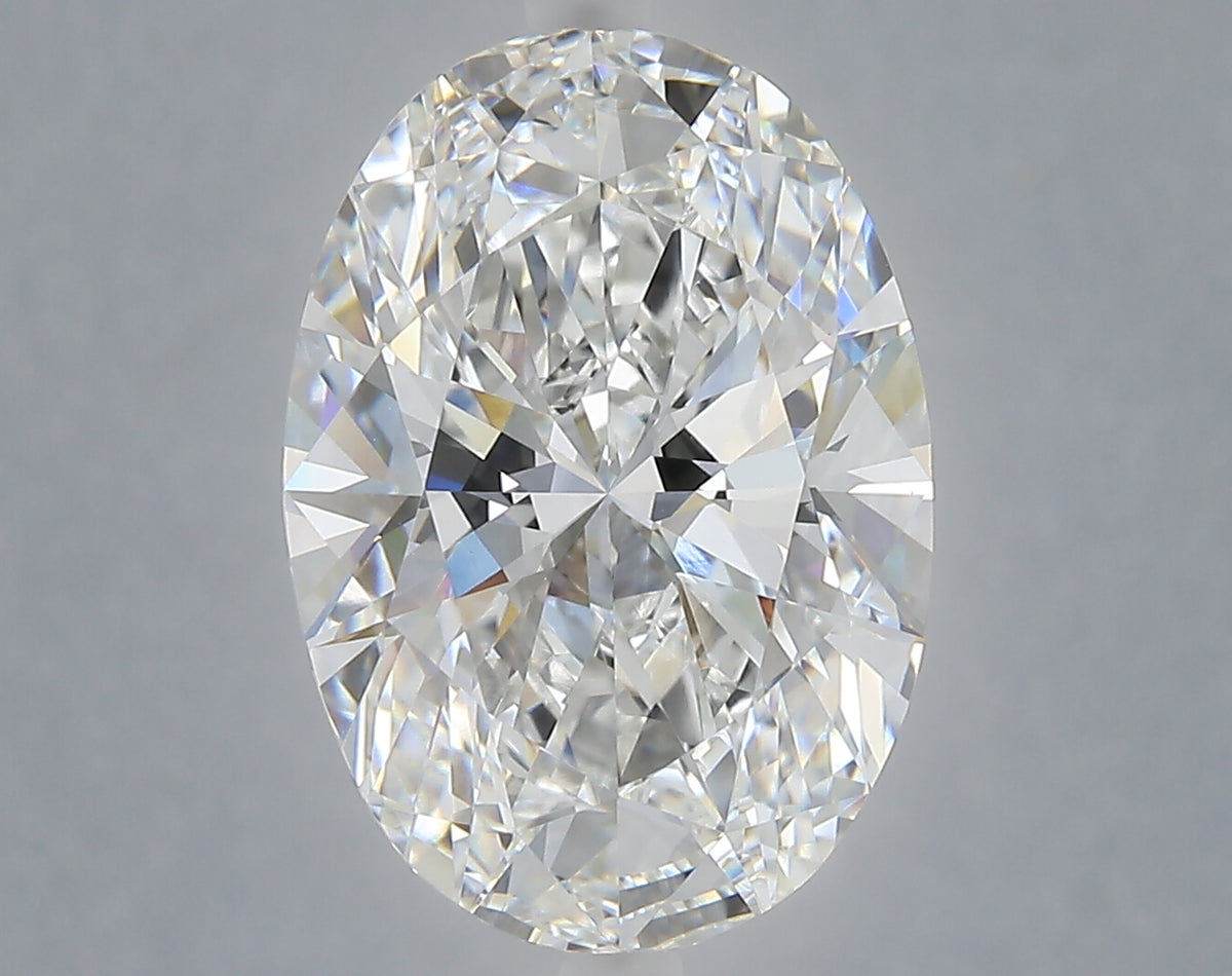 6.05 carat oval lab grown diamond F color VVS2 clarity