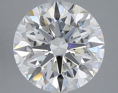 5.03 carat round lab grown diamond F color VVS2 clarity