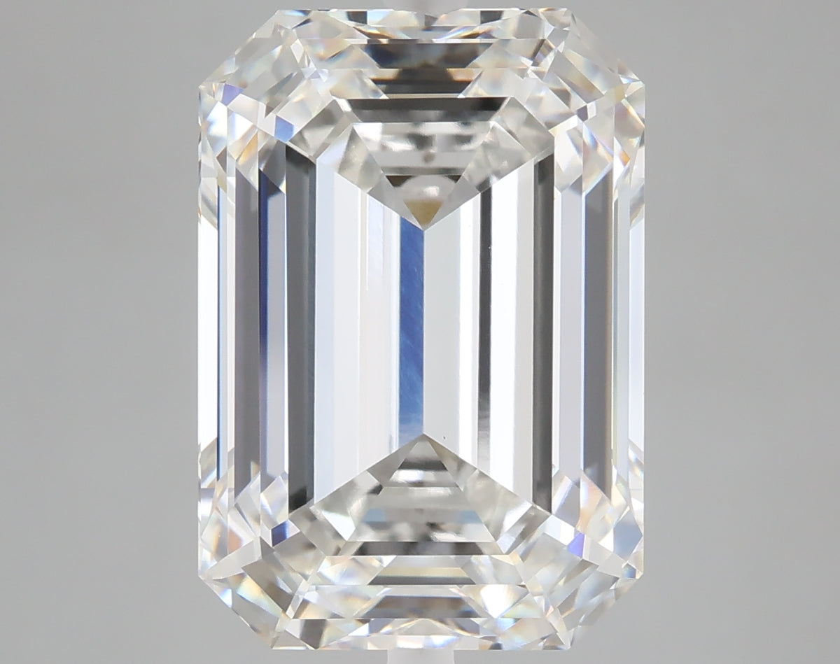 10.48 carat emerald lab grown diamond F color VVS2 clarity