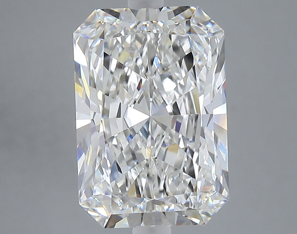 5.04 carat radiant lab grown diamond F color VVS2 clarity