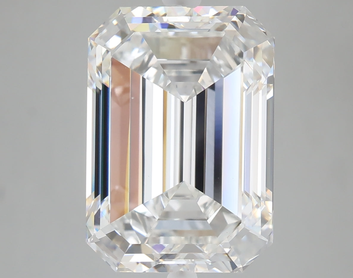 8.01 carat emerald lab grown diamond F color VS1 clarity