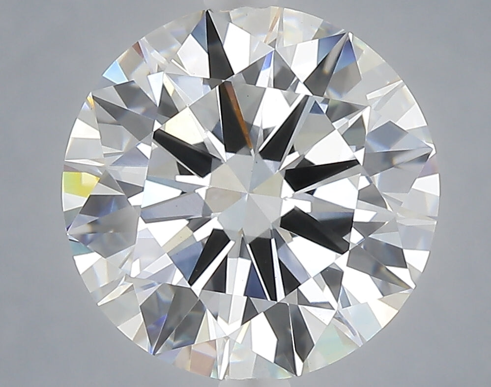 5.05 carat round lab grown diamond F color VVS2 clarity