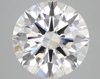 5.10 carat round lab grown diamond F color VVS2 clarity