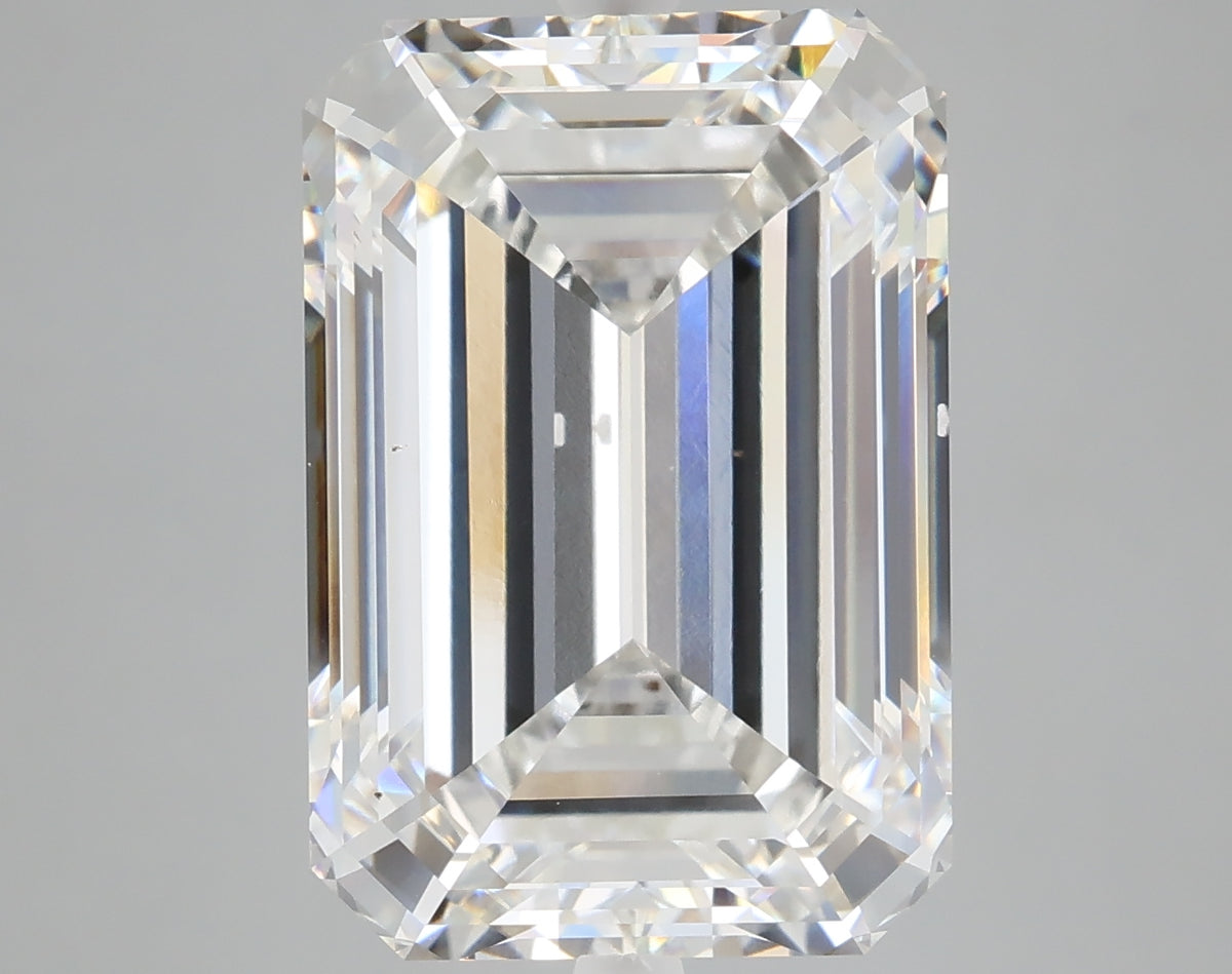10.05 carat emerald lab grown diamond F color VS2 clarity