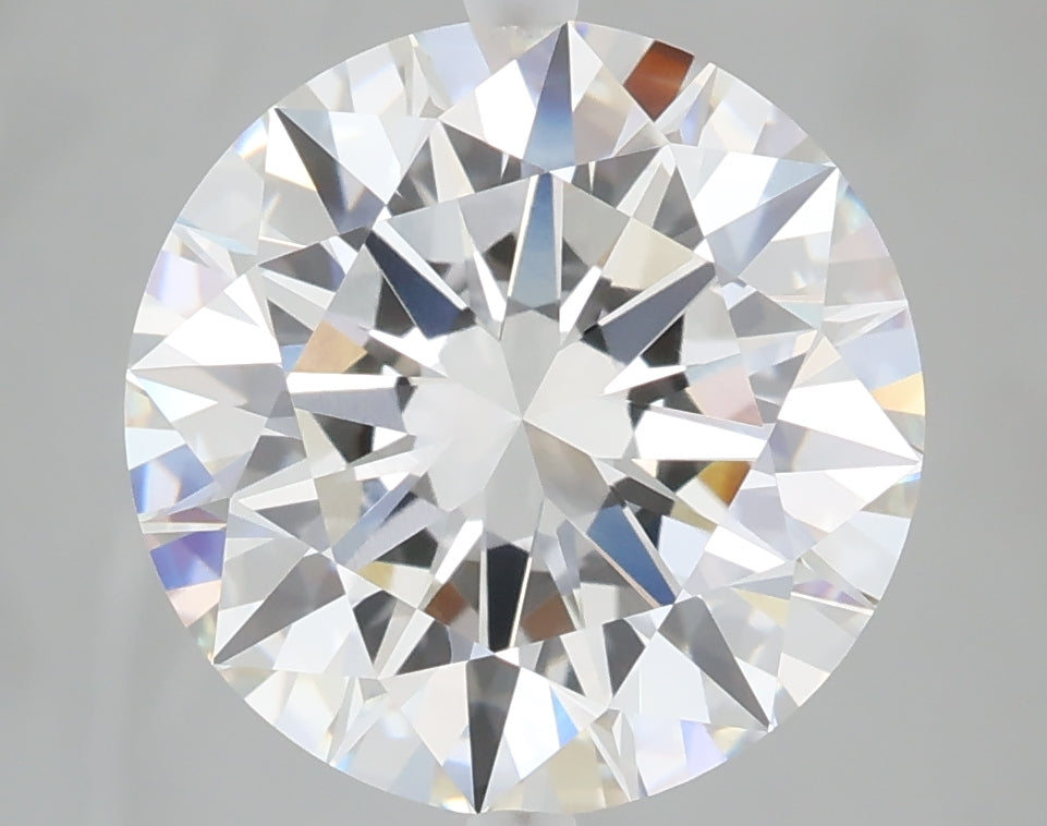 5.04 carat round lab grown diamond F color VVS2 clarity