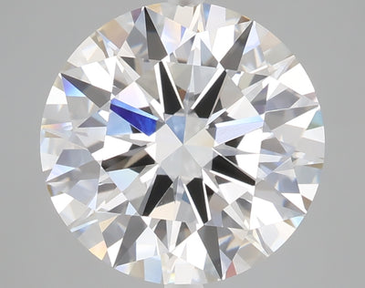 5.03 carat round lab grown diamond E color VVS2 clarity