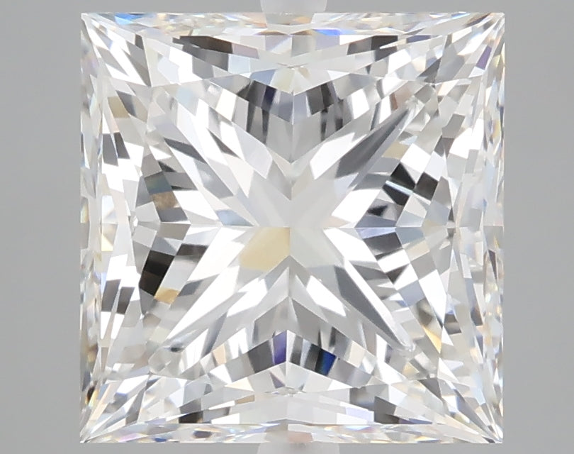 5.02 carat princess lab grown diamond F color VVS2 clarity
