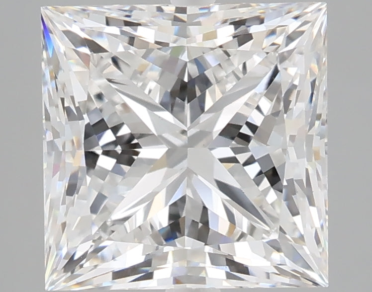 4.06 carat princess lab grown diamond E color VVS2 clarity