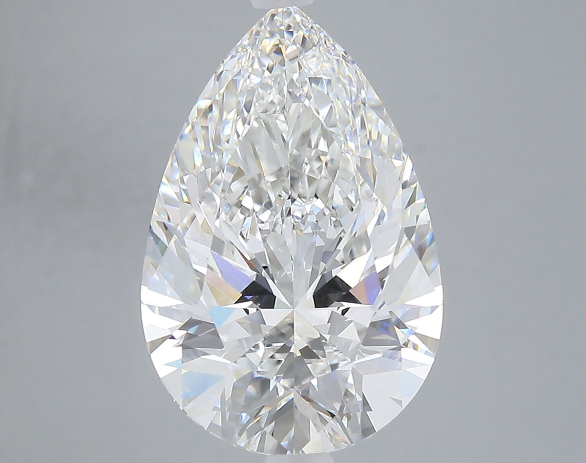 7.28 carat pear lab grown diamond F color VS1 clarity