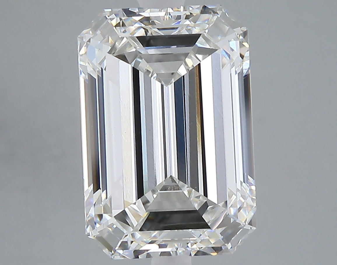 6.08 carat emerald lab grown diamond F color VVS2 clarity