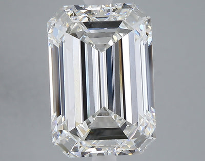 6.08 carat emerald lab grown diamond F color VVS2 clarity