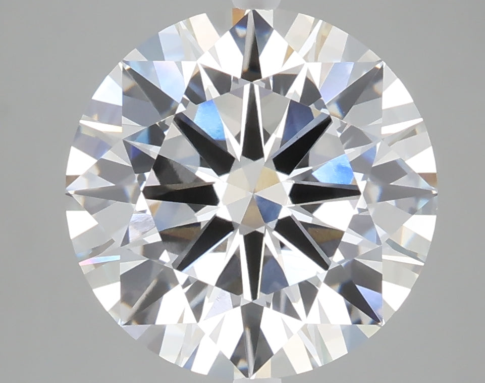 5.02 carat round lab grown diamond E color VVS2 clarity