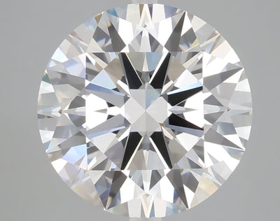 5.07 carat round lab grown diamond F color VVS2 clarity
