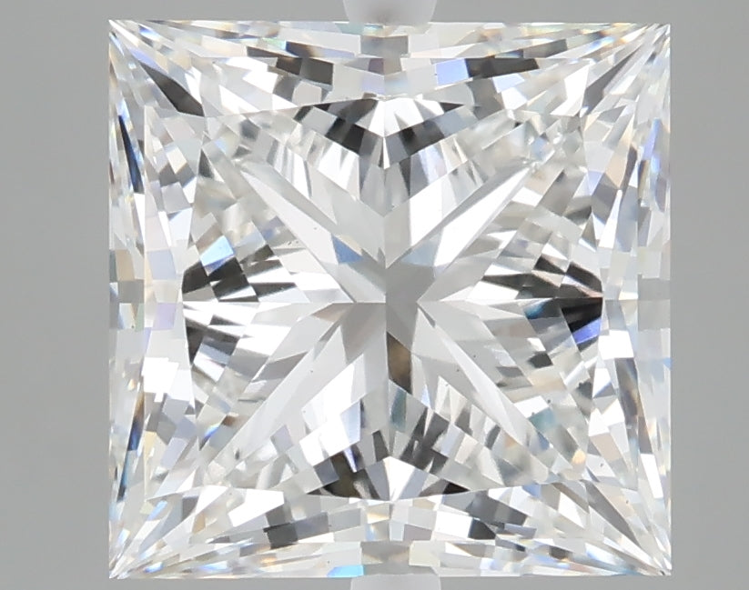 5.04 carat princess lab grown diamond F color VS1 clarity